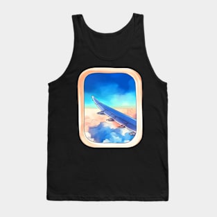 Sunset Airplane Window  View Quotes Tank Top